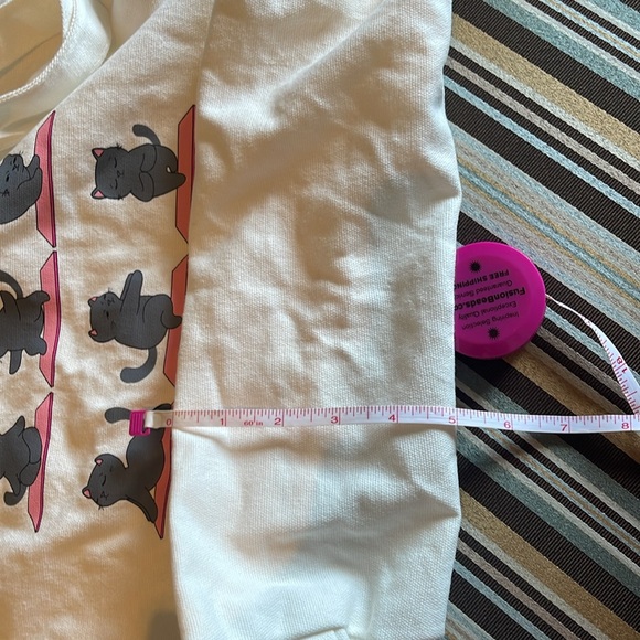 Super cute!! NWOT cat yoga cotton tote bag shoulder bag handbag - Picture 6 of 10